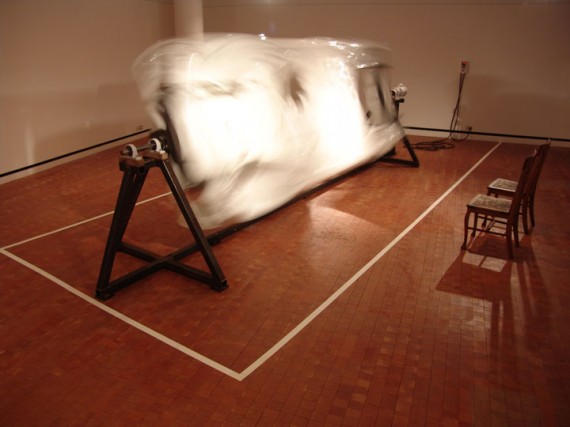'husk' installation at the Sarah Lawrence Heimbold Visual Arts Center